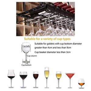 Stylish Simplicity Industrial Wine Glass Stylish Simplicity Frame Retro Iron Inverted High Glass Cup Holder Kitchen or Office Tableware Bottle Holder Wine Glass Holder Height Adjustable Bar Floating