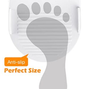 Tokokimo Shower Foot Rest, Pedicure Foot Rest, Shower Stool for Shaving Legs, No Drilling is Needed Non-Slip Bathroom Pedal, NO Drop, White