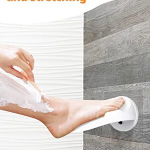 Tokokimo Shower Foot Rest, Pedicure Foot Rest, Shower Stool for Shaving Legs, No Drilling is Needed Non-Slip Bathroom Pedal, NO Drop, White