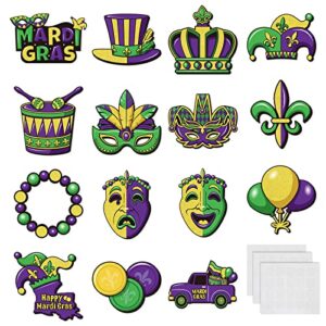 30 Pieces Large Comedy Tragedy Face Mardi Gras Decorations Mardi Gras Cutouts Wagon Costume Cover Comedy Tragedy Masks Float Decor for Trailer Mardi Gras Wall Hanging Party Supplies Home Door Decor