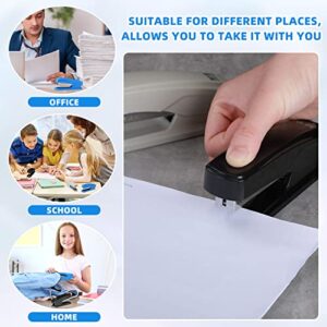 Desktop Stapler School College Office Supplies Portable Durable Staplers for Desk Accessories Heavy Duty Stapler with 25 Sheet Capacity for Home Classroom Office Teacher (Black, Blue, Gray, 6 Pcs)