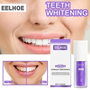 2Pcs Purple Toothpaste for Teeth whitening, Teeth Whitening Toothpaste Tooth Correction Whitening Toothpaste Conceals Stains Improves Teeth Brightness Reduce Yellowing