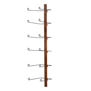 JILLMO Cowboy Hat Rack, Cowboy Hat Holder, 6 Pieces Hat Rack for Cowboy Hats with Wooden Board, Metal Hat Holder Organizer for Hat Collection