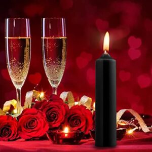 Low Temperature Candles, Low Heat Candles, Romantic Candles for Wedding Home Decor or Couples-1Pack, Black