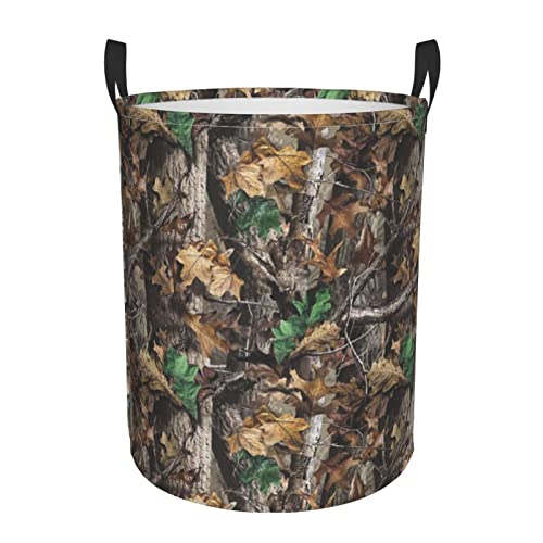 Cold Tree Camouflage Circular Laundry Hamper Print Hamper Freestanding Laundry Basket Collapsible Laundry Hamper 2 Sizes S/M