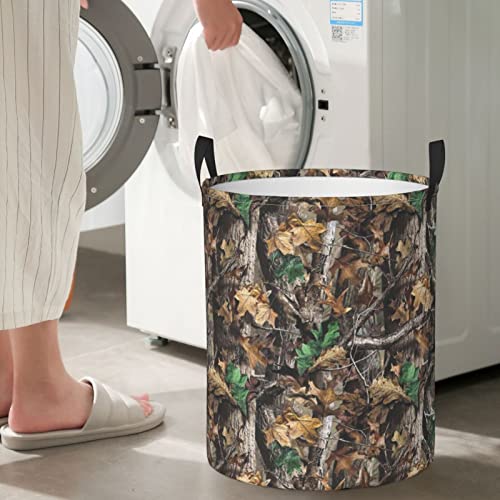 Cold Tree Camouflage Circular Laundry Hamper Print Hamper Freestanding Laundry Basket Collapsible Laundry Hamper 2 Sizes S/M