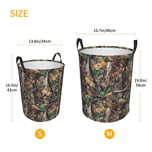 Cold Tree Camouflage Circular Laundry Hamper Print Hamper Freestanding Laundry Basket Collapsible Laundry Hamper 2 Sizes S/M