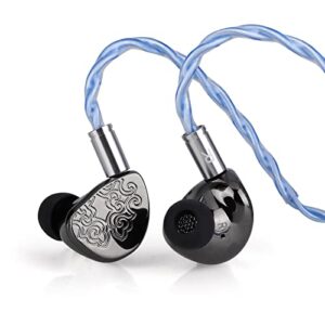 linsoul tangzu x hbb wu heyday hifi upgraded 14.5mm planar driver iem with 5-axis cnc aluminum shell, detachable 3-in-1 silver-plated cable