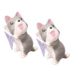 xeeraang 2 pcs phone stands dog modeling smartphone holders firm adsorption smart phone sucker holders for most smartphones mobile phone shells