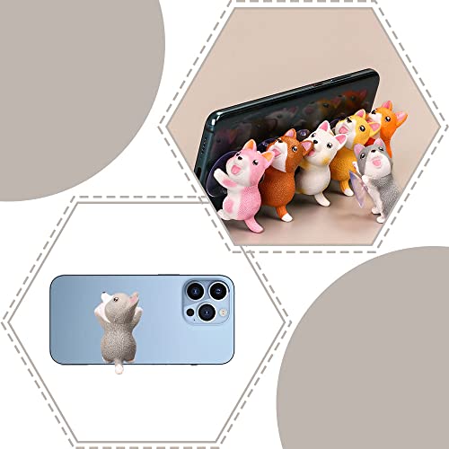 XEERAANG 2 Pcs Phone Stands Dog Modeling Smartphone Holders Firm Adsorption Smart Phone Sucker Holders for Most Smartphones Mobile Phone Shells