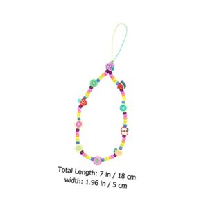 WOONEKY 2pcs Cell Beads Id for Decor Key Creative Fruit Rope Back Bracelet Exquisite Pendants Ropes Camera Hanging Chains Bracelrt Chic Charm Lanyards Strap Lost Phone Cellphone Wrist