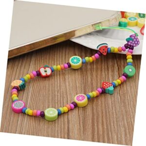 WOONEKY 2pcs Cell Beads Id for Decor Key Creative Fruit Rope Back Bracelet Exquisite Pendants Ropes Camera Hanging Chains Bracelrt Chic Charm Lanyards Strap Lost Phone Cellphone Wrist