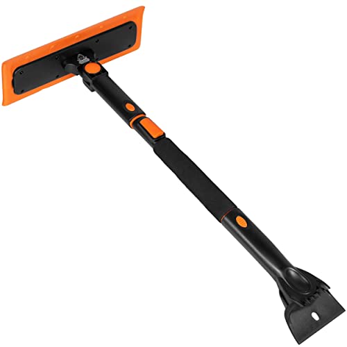 BIRDROCK HOME 39" Extendable Snow Brush with Detachable Ice Scraper for Car | 14" Wide Foam Head | Size: Car & SUV | Lightweight Aluminum Body with Ergonomic Grip | Windshield & Paint Safe…