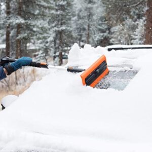 BIRDROCK HOME 39" Extendable Snow Brush with Detachable Ice Scraper for Car | 14" Wide Foam Head | Size: Car & SUV | Lightweight Aluminum Body with Ergonomic Grip | Windshield & Paint Safe…