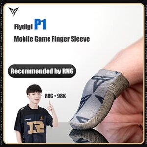 Flydigi P1 Silver-Cloth Mobile Gaming Finger Sleeve, Exclusive Custom FlySilver Superconducting Silver Cloth, 0.3mm Extremely Thin Material, Zero Touch, Breathable, Extremely Sensitive (Five Pairs)