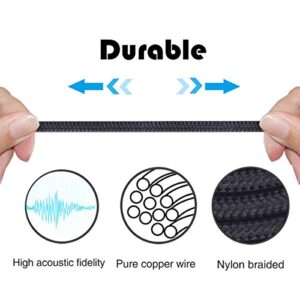 NewFantasia Audio Cable Compatible with Bose 700, QuietComfort 35, QC25, QC35 II, QC35, QC45 Headphone, Remote Volume Control Mic for Samsung Galaxy Xiaomi Huawei Android Phone 4.3FT