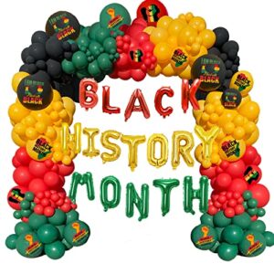 black history month party decoration balloon garland set black history month party supplies african american black history month latex balloon, used for black history month background decoration