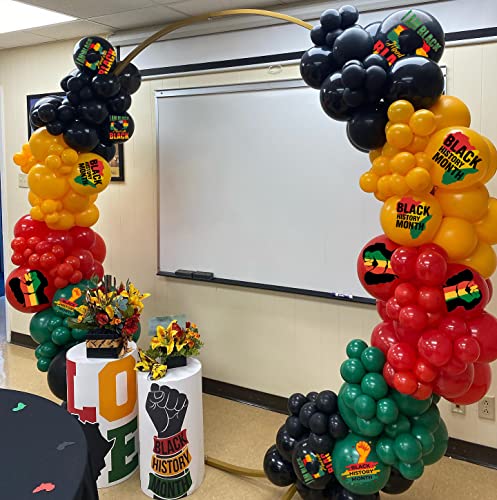 Black History Month Party Decoration Balloon Garland Set Black History Month Party Supplies African American Black History Month Latex Balloon, Used for Black History Month Background Decoration