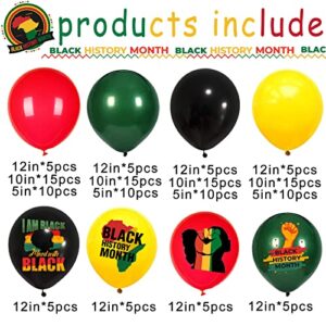 Black History Month Party Decoration Balloon Garland Set Black History Month Party Supplies African American Black History Month Latex Balloon, Used for Black History Month Background Decoration