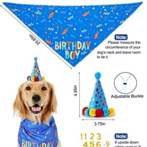 Hollucky Dog Birthday Party Supplies,Dog Party Decorations Set with Dog Birthday Hat,Birthday Banner,Dog Paw Bone Balloon,Dog Birthday Bandana for Large Dogs Pets,Puppy Supplies,Dog Birthday Gift