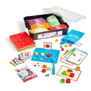 hand2mind little minds at work science of reading essentials toolkit by tara west, decodable reading manipulatives, elkonin boxes, letter sounds, phonemic awareness, preschool learning (set of 6)