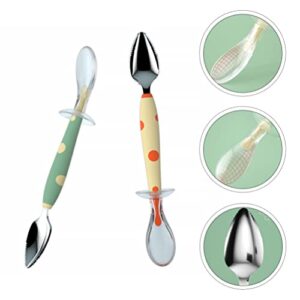 Toddmomy Grapefruit Spoons Half Serrated Citrus Fruit Vintage Dessert Spoons Serrated Spoon Baby Food Tableware for Kitchen