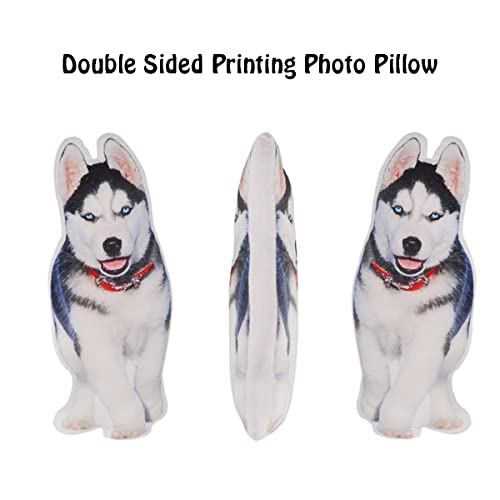 Eyesoul Pet Pillow Personalized Photo,Fun Pillow with Picture,Custom Pet Pillow,Pet Portrait Pillow,Custom Photo Plush Stuffed Pillow,Memorial Dog Cat Picture Pillow 16".(Duplex Printing)