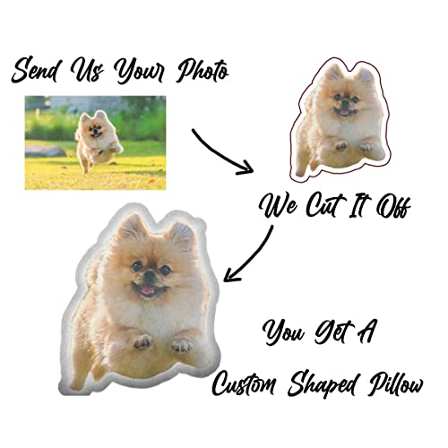 Eyesoul Pet Pillow Personalized Photo,Fun Pillow with Picture,Custom Pet Pillow,Pet Portrait Pillow,Custom Photo Plush Stuffed Pillow,Memorial Dog Cat Picture Pillow 16".(Duplex Printing)