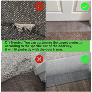BiirBlue 8.2ft Carpet Protector for Pets, Cat Carpet Protector for Doorway, Anti Scratch Under Door Cat Scratch Protector Mat, Easy to Cut and Clean Plastic Carpet Scratch Stopper