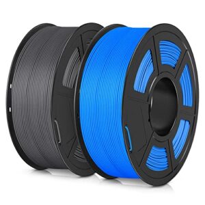 sunlu 3d printer filament pla matte 1.75mm, neatly wound filament, smooth matte finish, 1kg spool (2.2lbs), 330 meters, matte blue& grey