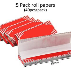 GLESOS Small Roll Paper Trays, Premium Mini Metal Tray 7"x 5" with Multiple Tools Starter kit (Colorful Series 002)