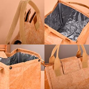 Eslazoer Tyvek small insulated cooler bag, Lightweight, Water-Resistant and Reusable Lunch Bag