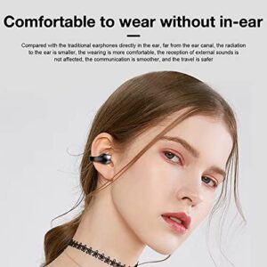 Ear-Clip Bone Conduction Headphones Bluetooth 5.3, Open Ear Clip on Headphone, Bluetooth Headphones Wireless Non-In-Ear, Pain-Free Wearing, Air Conduction Headphones Earrings Ear Clip for Sports