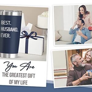 TEEZWONDER Gifts For Husband From Wife, Anniversary, Valentines Day, Christmas, Birthday Gifts For Men, Him, Romantic I Love You Husband Gift Ideas, Husband 20 Oz Stainless Steel Tumbler For Men