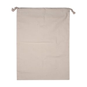 household plain organic cotton storage bag drawstring storage laundry sack biodegradable eco friendly bags stuff bag for travel home use(30x40cm/11.8x15.7in)