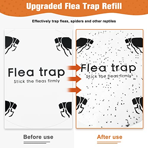 UPYEAL Flea Trap 2 Packs – Premium Traps for Inside Your Home Natural and Child-Friendly Light Indoor with Glue Discs Refills LED Lightbulb