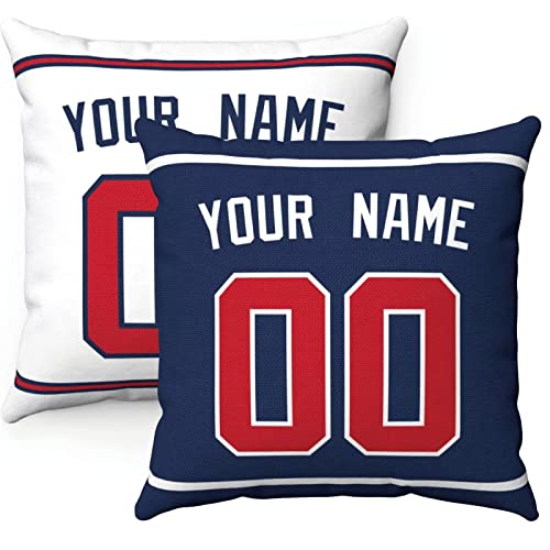 Lalkllo Throw Pillow Baseball City Custom Any Name and Number 16x16, 18x18 & 20x20 Inch Square Pillow