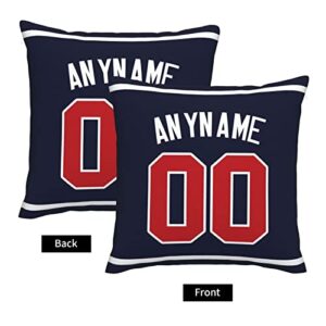 Lalkllo Throw Pillow Baseball City Custom Any Name and Number 16x16, 18x18 & 20x20 Inch Square Pillow