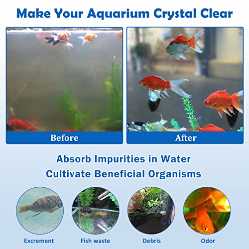 TOHIDAQU Aquarium Fish Tank Filters - 5W 130GPH Hang On Aquarium Filter with Surface Skimmer - Quiet Adjustable Waterfall Turtle Filter for 10-20 Gallon…