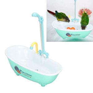 zyyini bird bathtub, electric automatic bathtub with faucet, automatic shower, bird baths for parakeets,budgie,cockatiel