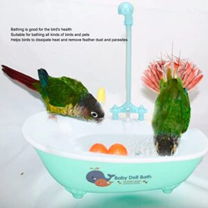 Zyyini Bird Bathtub, Electric Automatic Bathtub with Faucet, Automatic Shower, Bird Baths for Parakeets,Budgie,Cockatiel