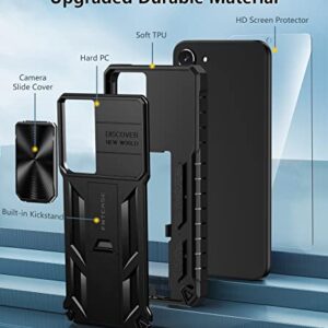 FNTCASE for Samsung Galaxy S23 Case: Military Grade Drop Proof Protection Rugged Protective Cell Phone Cover with Kickstand | Shockproof TPU Matte Textured Sturdy Bumper Cases for Galaxy S23 5G 6.1''