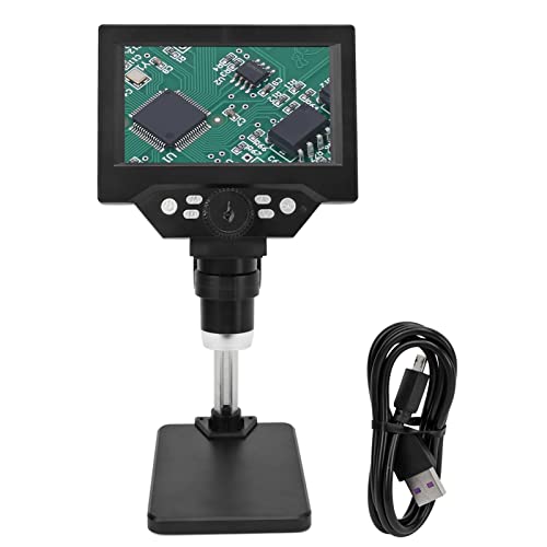 LCD Digital Microscope, 5.5inch 10MP USB 1080P 1000X Magnification Zoom Coin Microscope for Adults, Computer Stereo Microscope, 8 LED Lights, Battery 3000mAh, Stand