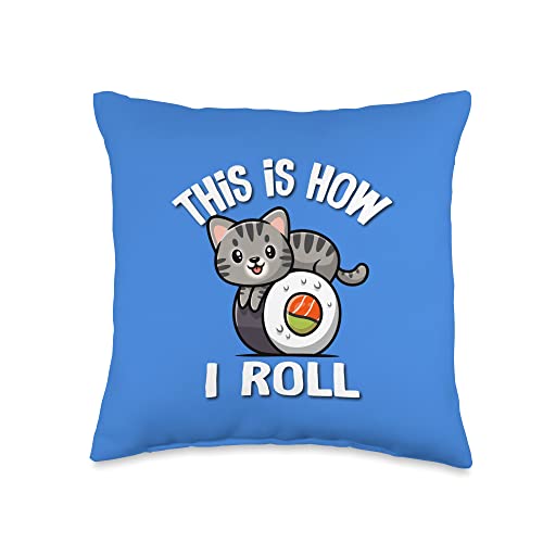 Gray Tabby Cat Gifts Shirts & Hoodies Gray Tabby Cat Throw Pillow, 16x16, Multicolor