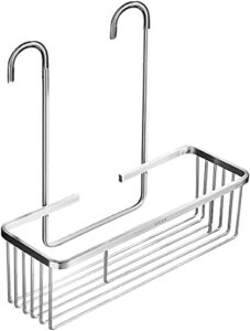 tbkoly hanging basket bathroom shelf storage rack shelves,hanging shower caddy stainless steel punch-free shower room shower (color:silver,size:one size)