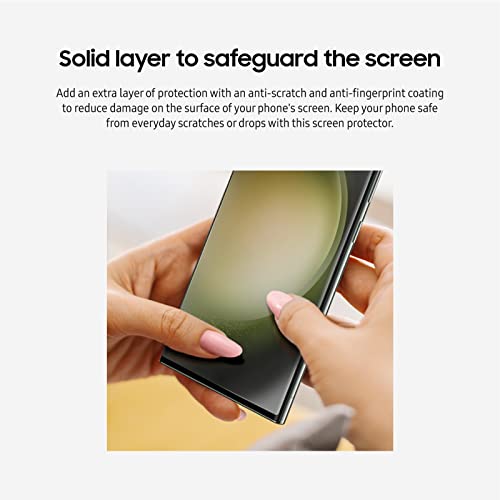 SAMSUNG Galaxy S23 Ultra Phone Screen Protector, Front Display Protective Film Shield, High Touch Sensitivity, Anti Scratch, Anti Fingerprint, Easy Installation, US Version, EF-US918CTEGUS, Clear