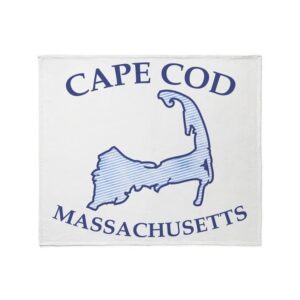 cafepress preppy vintage blue cape cod throw blanket super soft fleece plush throw blanket, 60"x50"