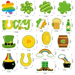 25 Pieces St. Patrick's Day Cutouts Lucky Shamrock Cutouts for Home Classroom St. Patrick's Day Bulletin Board Decorations