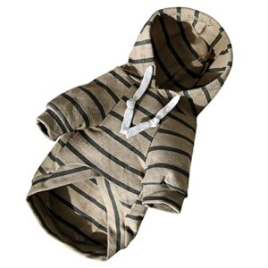 pet clothes for cats girl autumn and winter hoodies fleece stripe sweatshirt cats warm pajamas pet supplies pet clothes for large dogs male