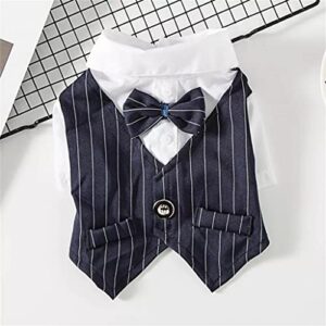 houkai pet suit formal dress tuxedo bow tie dog clothes (color : d, size : scode)